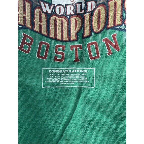 2007 Fenway Park Green Monster Boston Red Sox World Series Champions T Shirt L - Picture 3 of 10